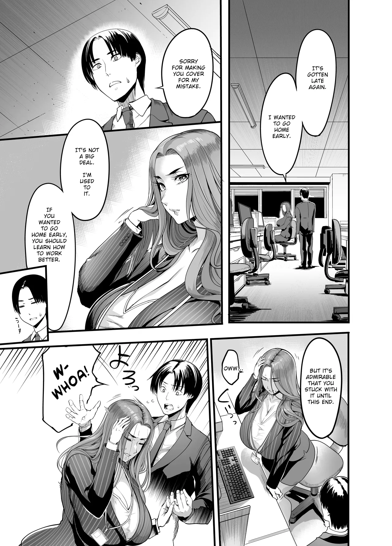 Hentai Manga Comic-The Woman who Cums just from being touched — That Old Hag Senior at Work-Read-8